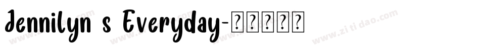 Jennilyn s Everyday字体转换